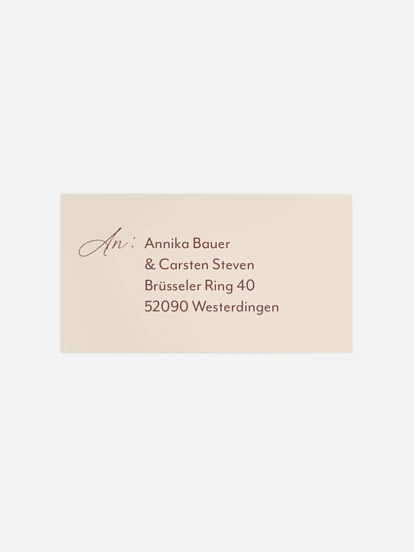 Empfängeraufkleber Hochzeit Wavy Love