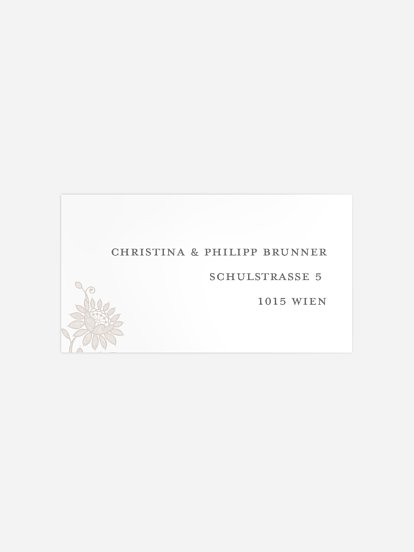 Empfängeraufkleber Silberhochzeit Lace Loop Kraftpapier