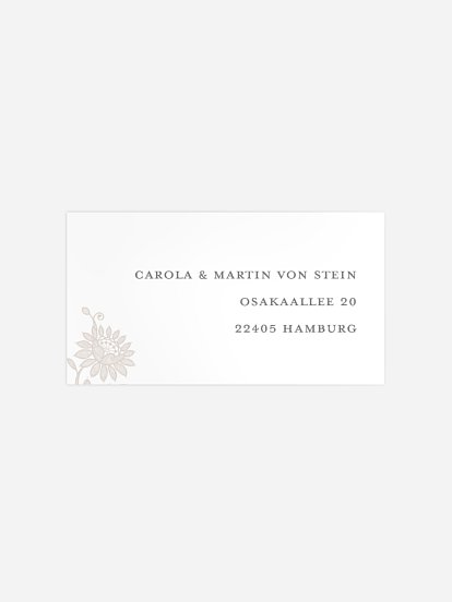 Empfängeraufkleber Silberhochzeit Lace Loop Kraftpapier