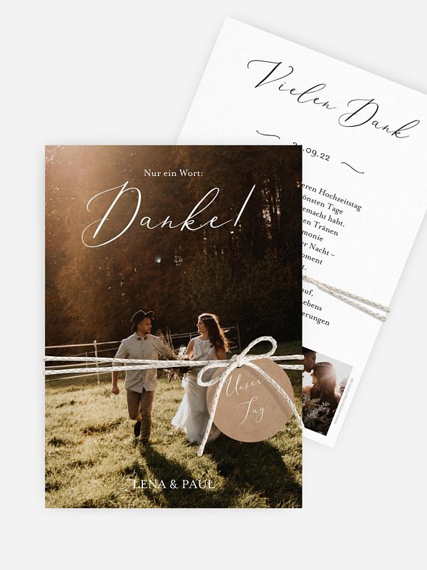 Dankeskarte Hochzeit Forever Us