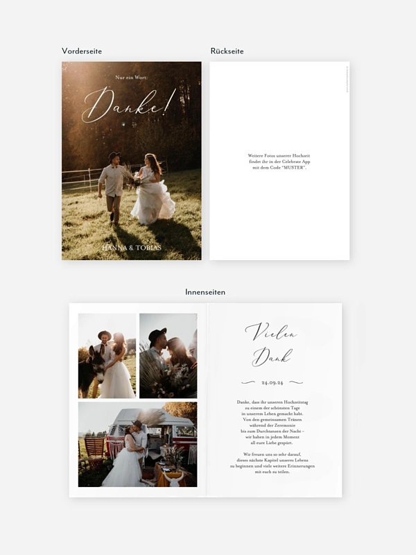 Dankeskarte Hochzeit Forever Us