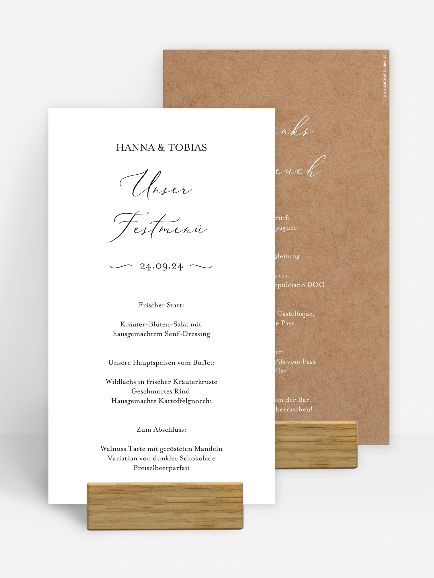 Menükarte Hochzeit Forever Us