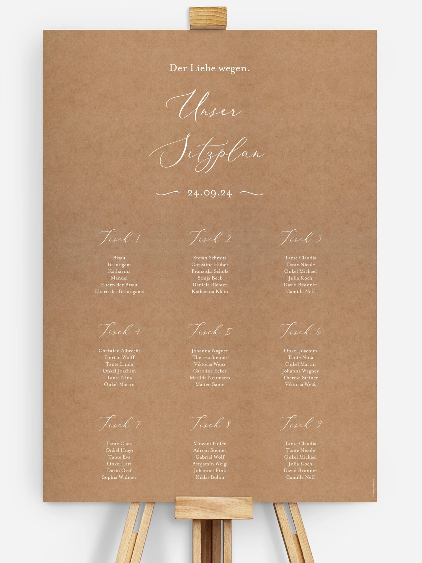 Sitzplan Plakat Forever Us