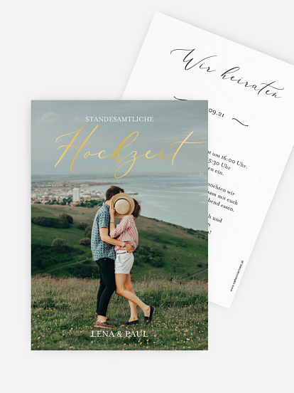 Hochzeitseinladung Standesamt Forever Us