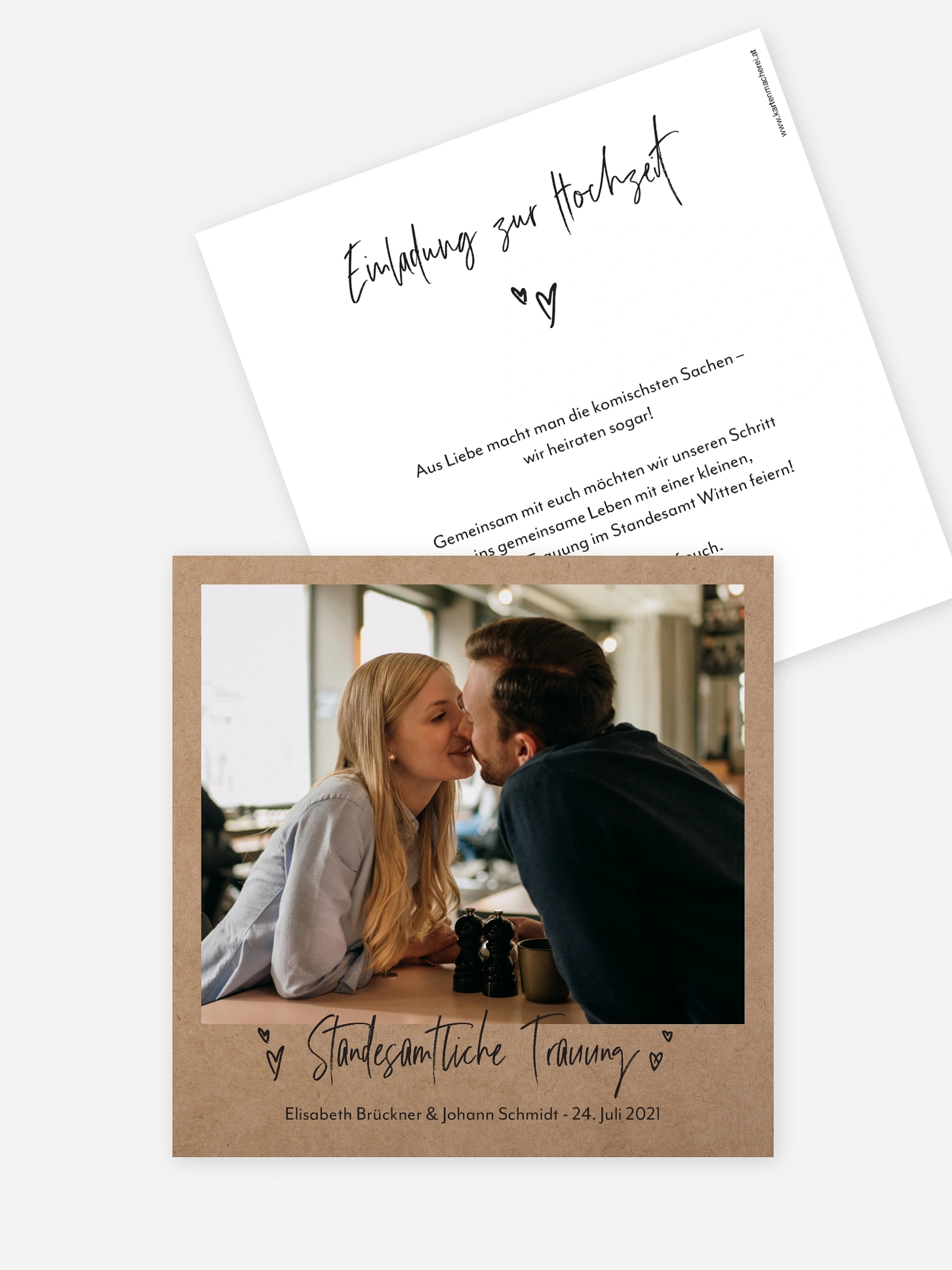 Hochzeitseinladung Standesamt Lasting Love