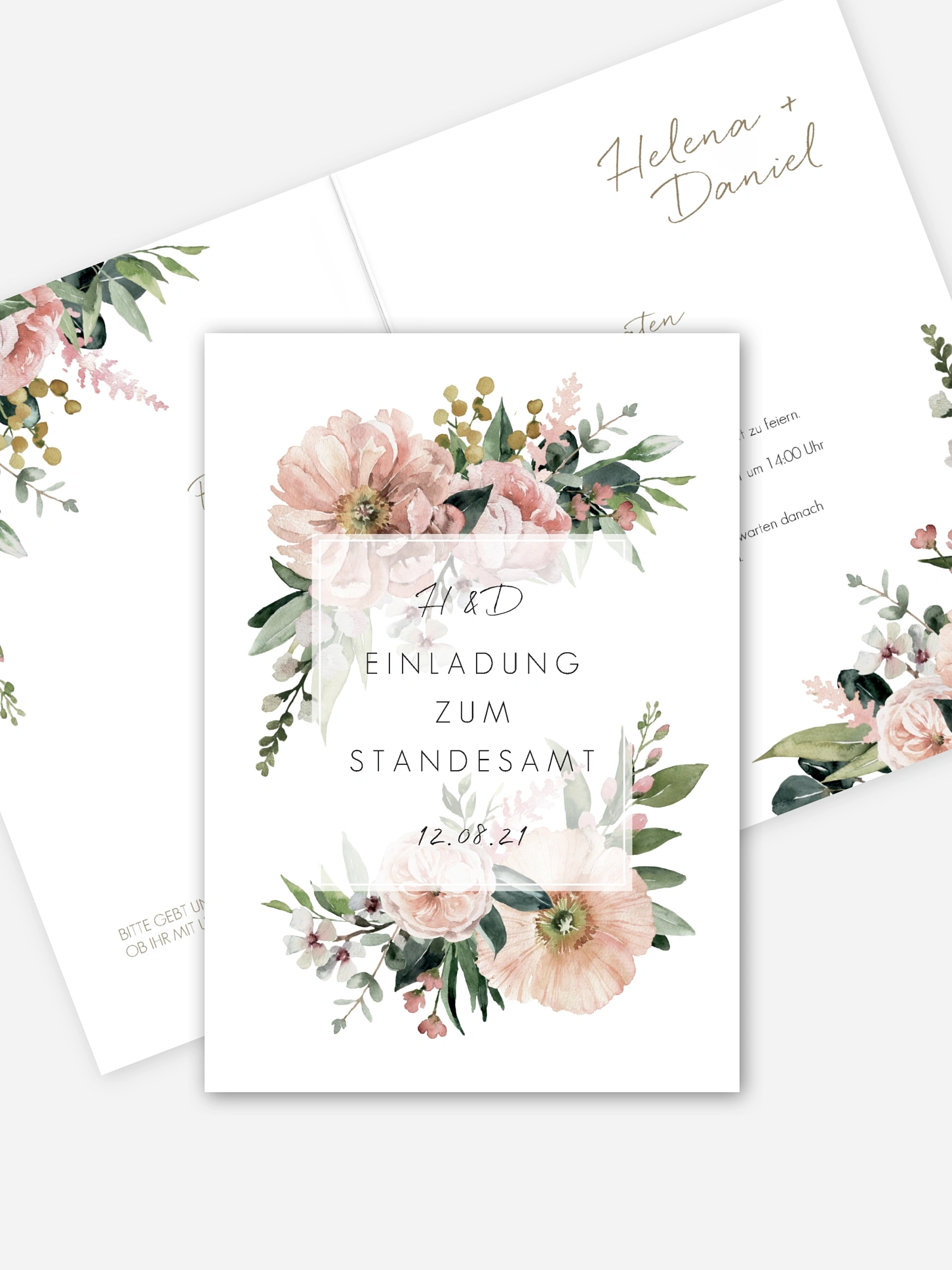 Hochzeitseinladung Standesamt Secret Garden