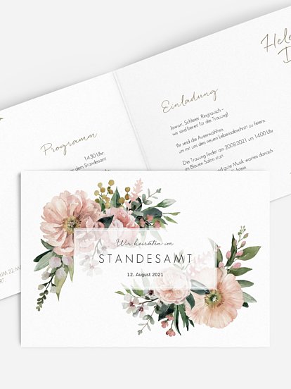 Hochzeitseinladung Standesamt Secret Garden