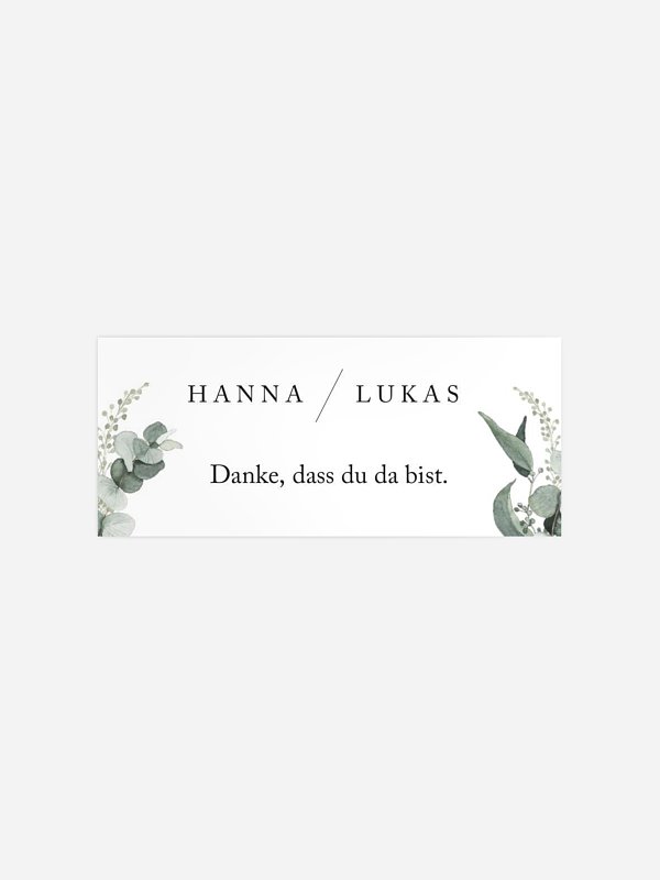 Geschenkaufkleber Hochzeit Scandi Eucalyptus