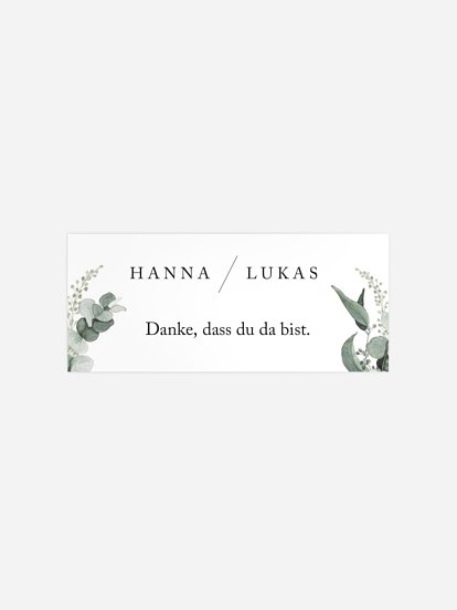 Geschenkaufkleber Hochzeit Scandi Eucalyptus