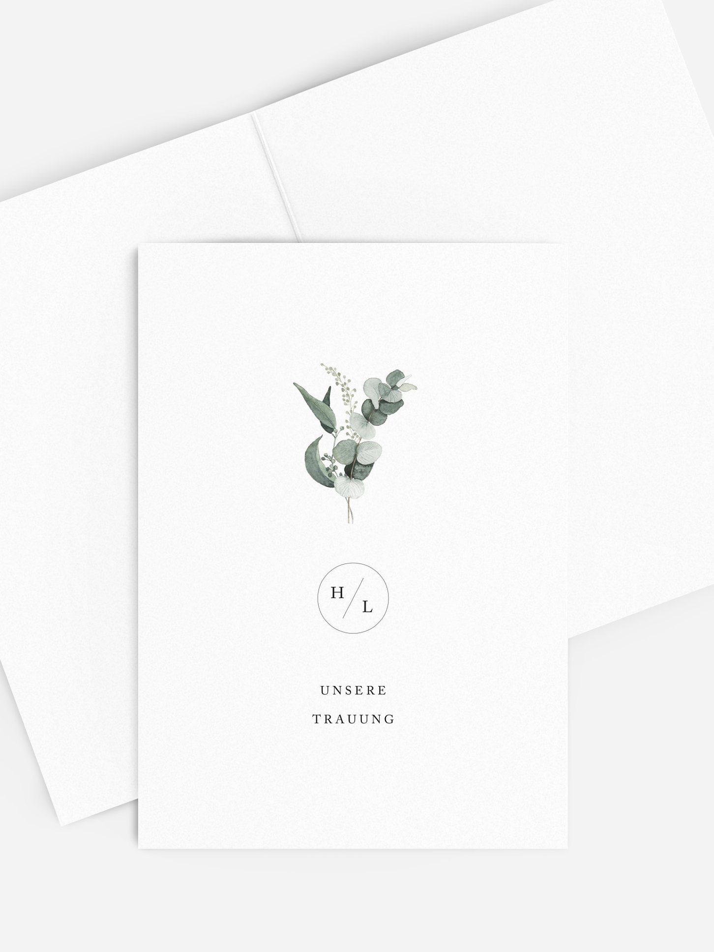 Kirchenheft Hochzeit Scandi Eucalyptus