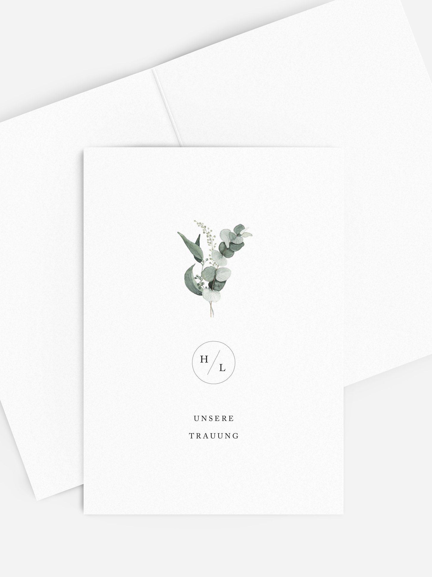 Kirchenheft Hochzeit Scandi Eucalyptus