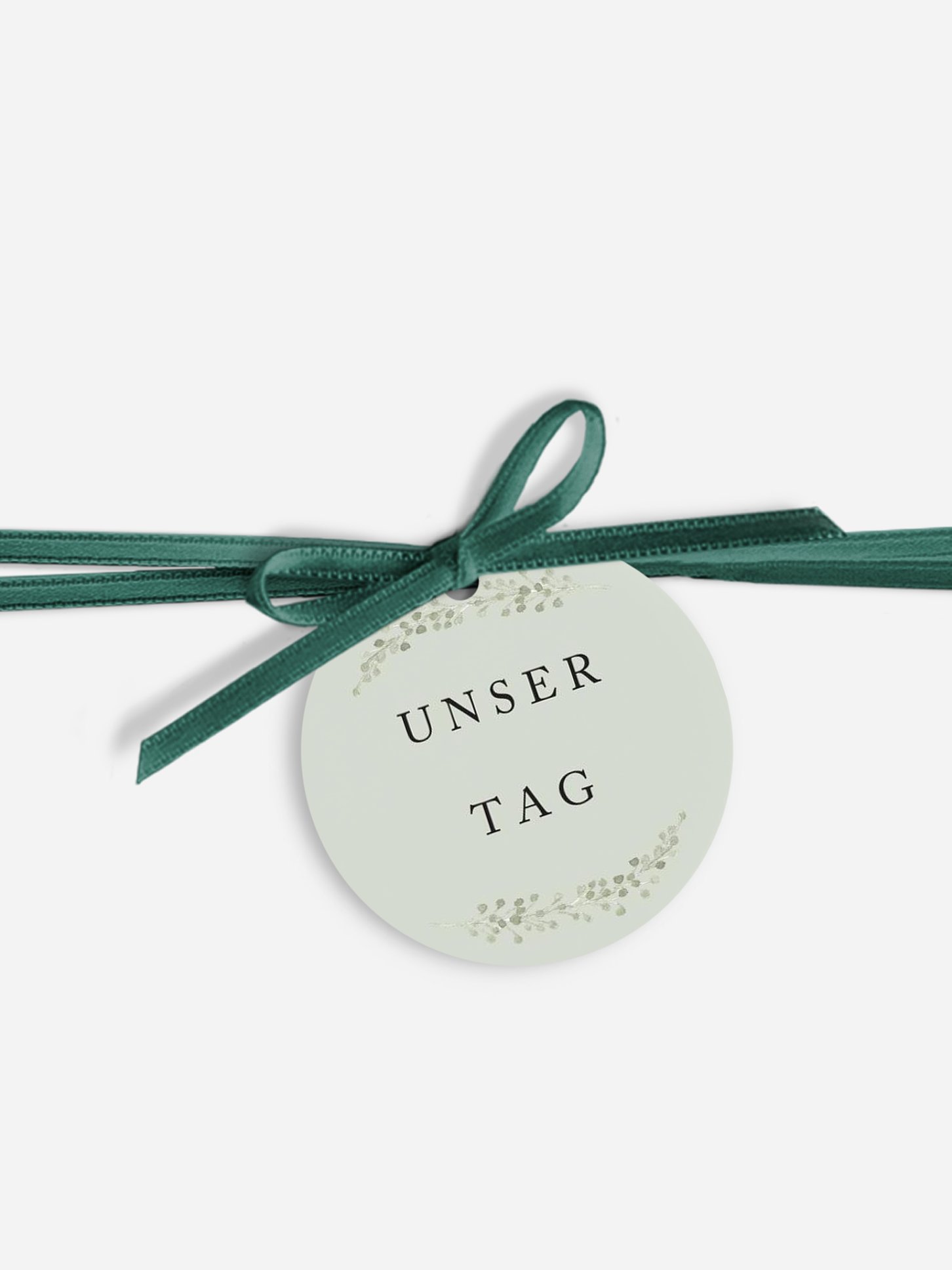 Anhänger mit Band zur Hochzeit Scandi Eucalyptus