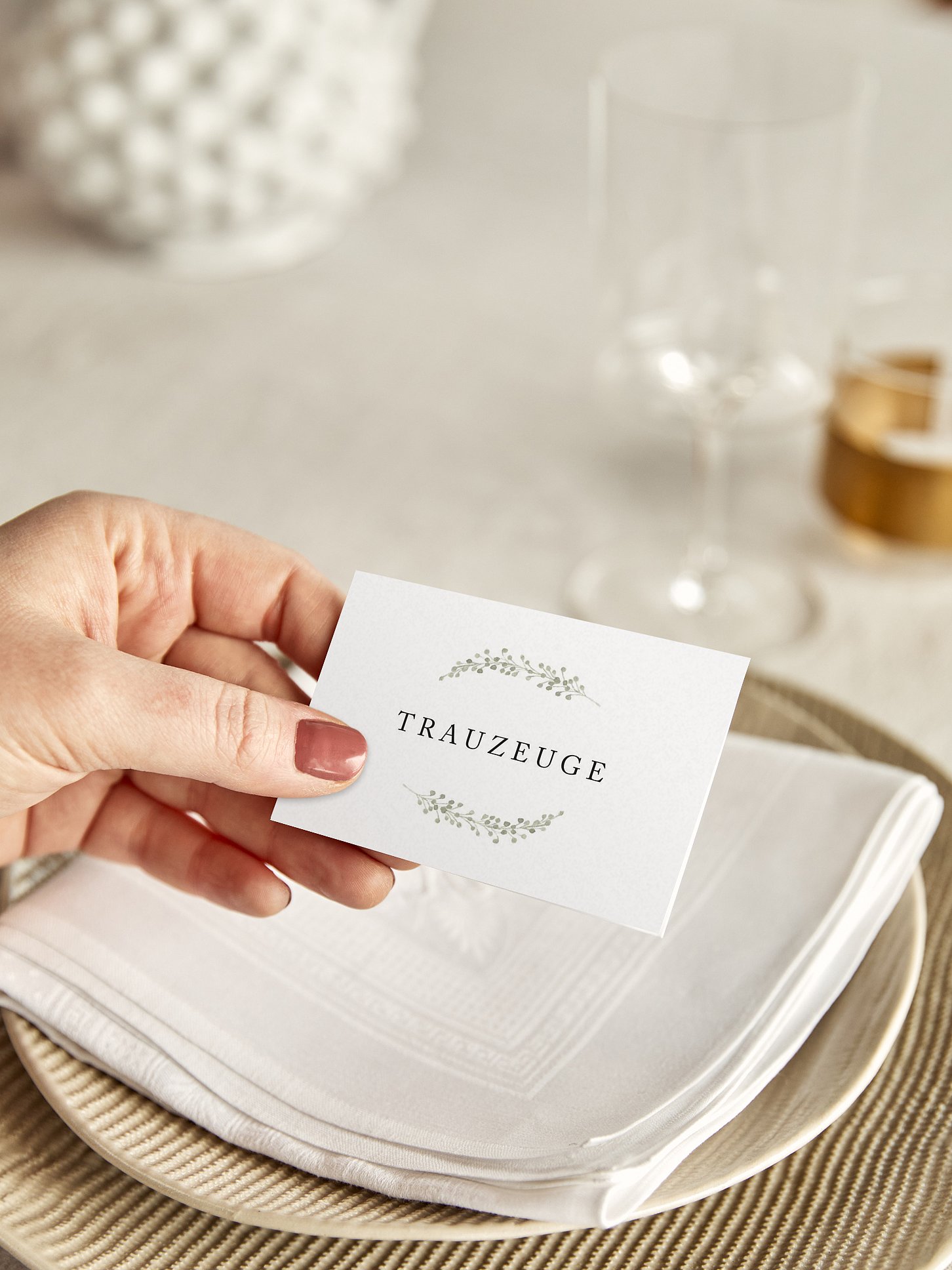 Tischkarte Hochzeit Scandi Eucalyptus