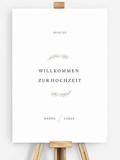 Willkommensschild Scandi Eucalyptus