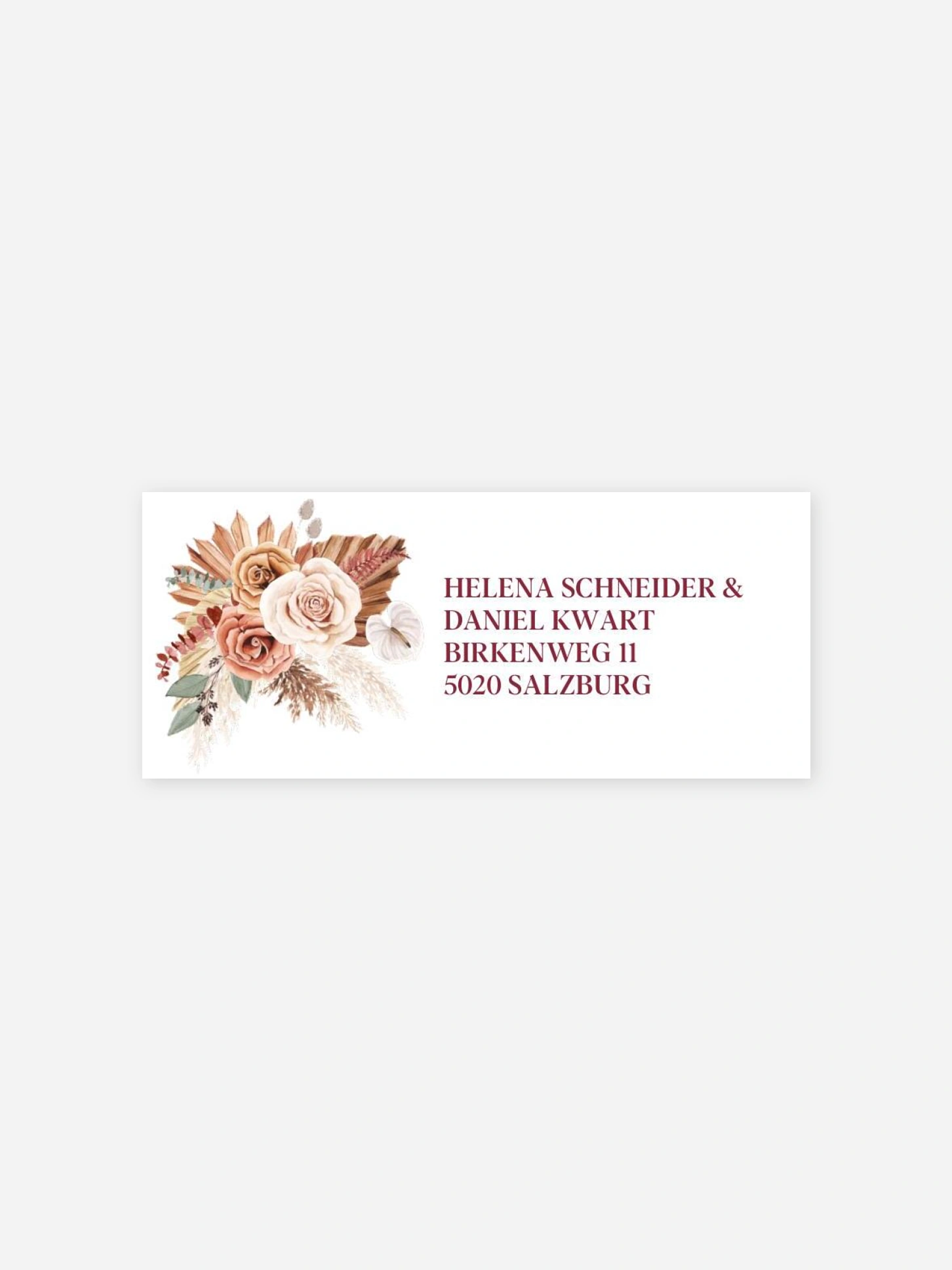 Absenderaufkleber Hochzeit Bohemian Florals