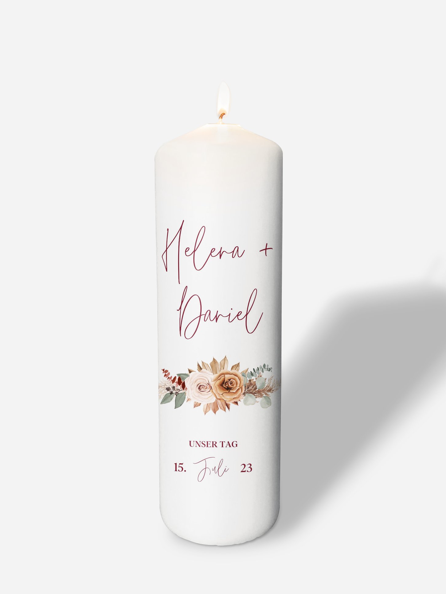 Hochzeitskerze Bohemian Florals