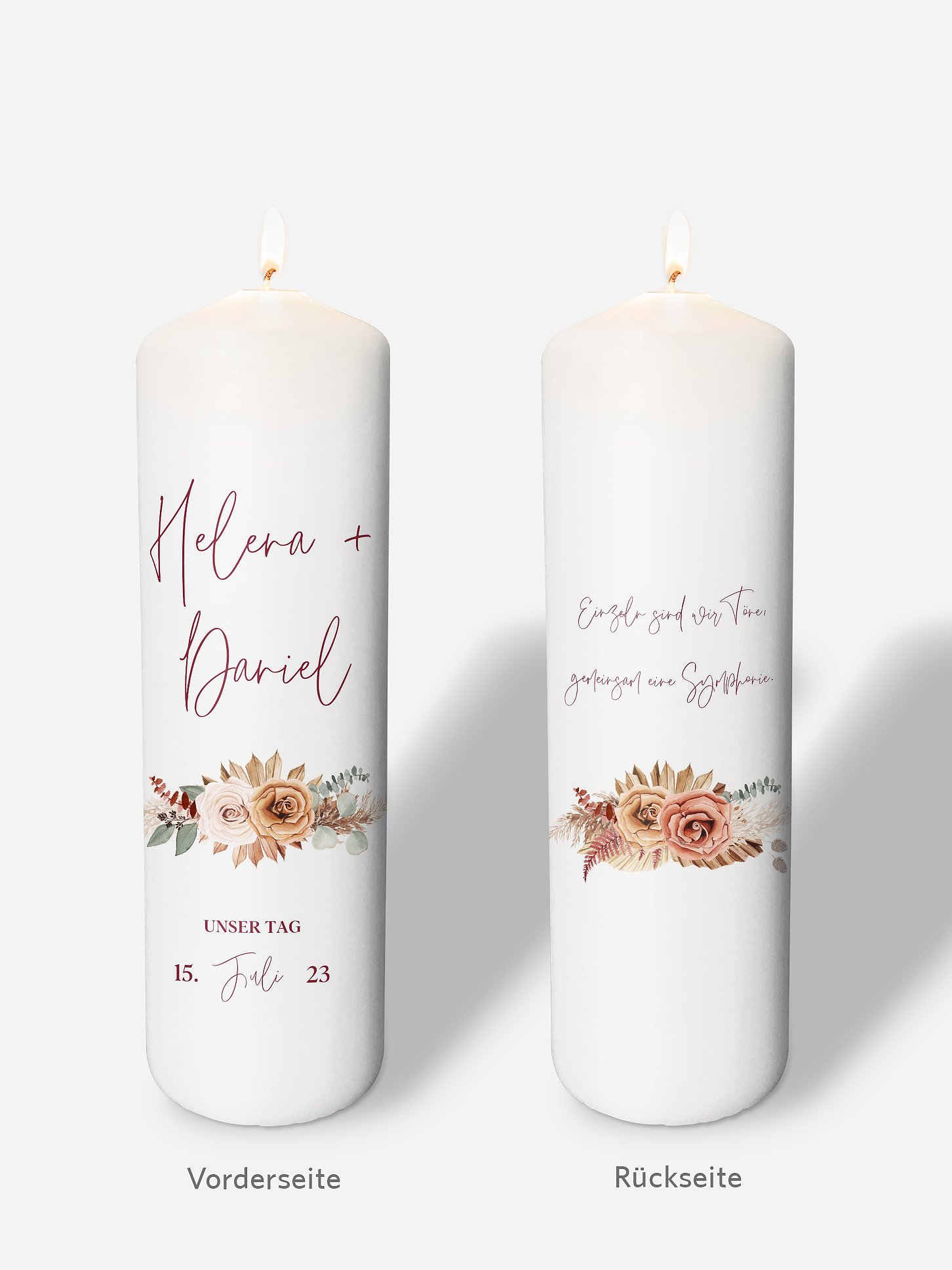 Hochzeitskerze Bohemian Florals
