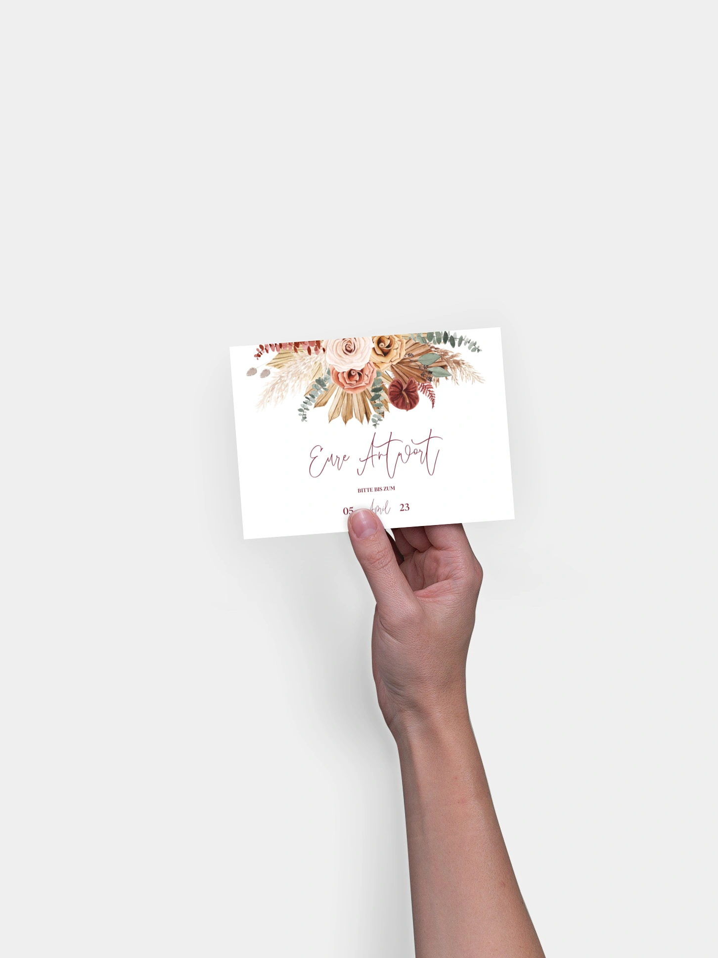 Antwortkarte Hochzeit Bohemian Florals