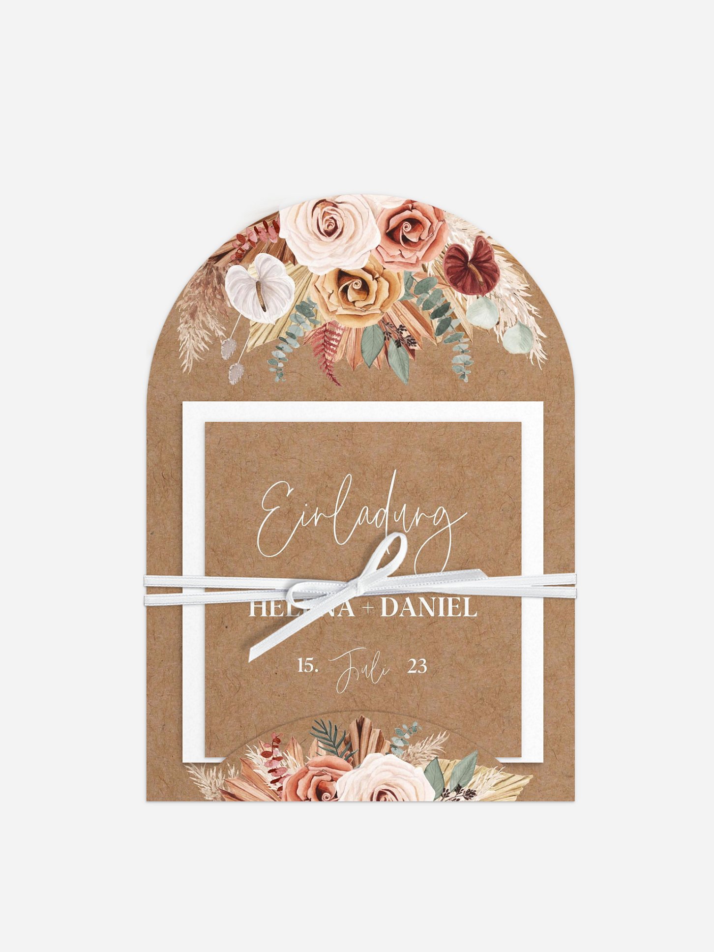Hochzeitseinladung Bohemian Florals