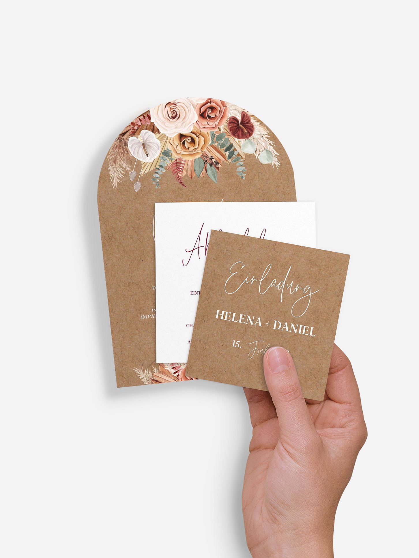 Hochzeitseinladung Bohemian Florals