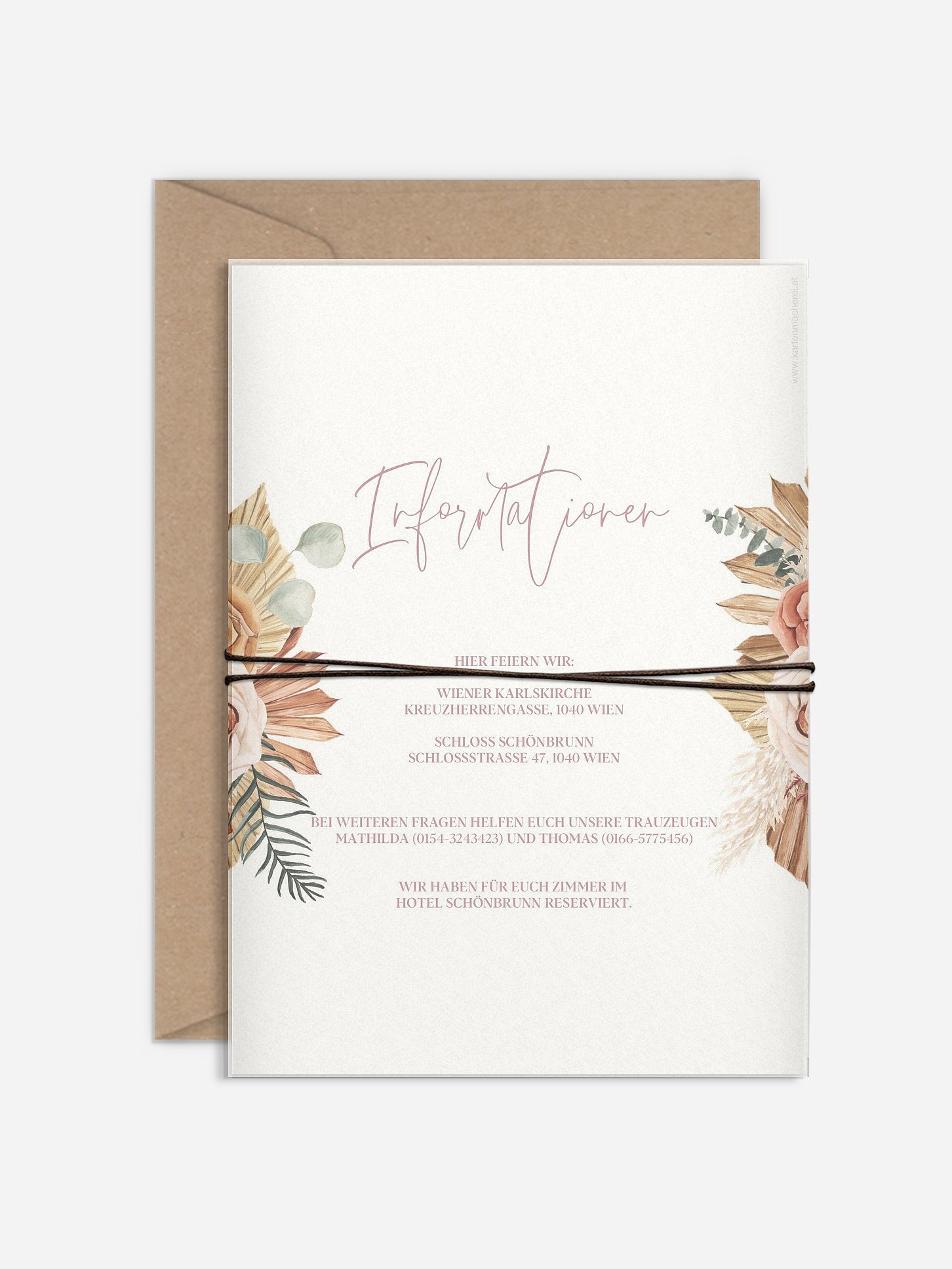 Hochzeitseinladung Bohemian Florals
