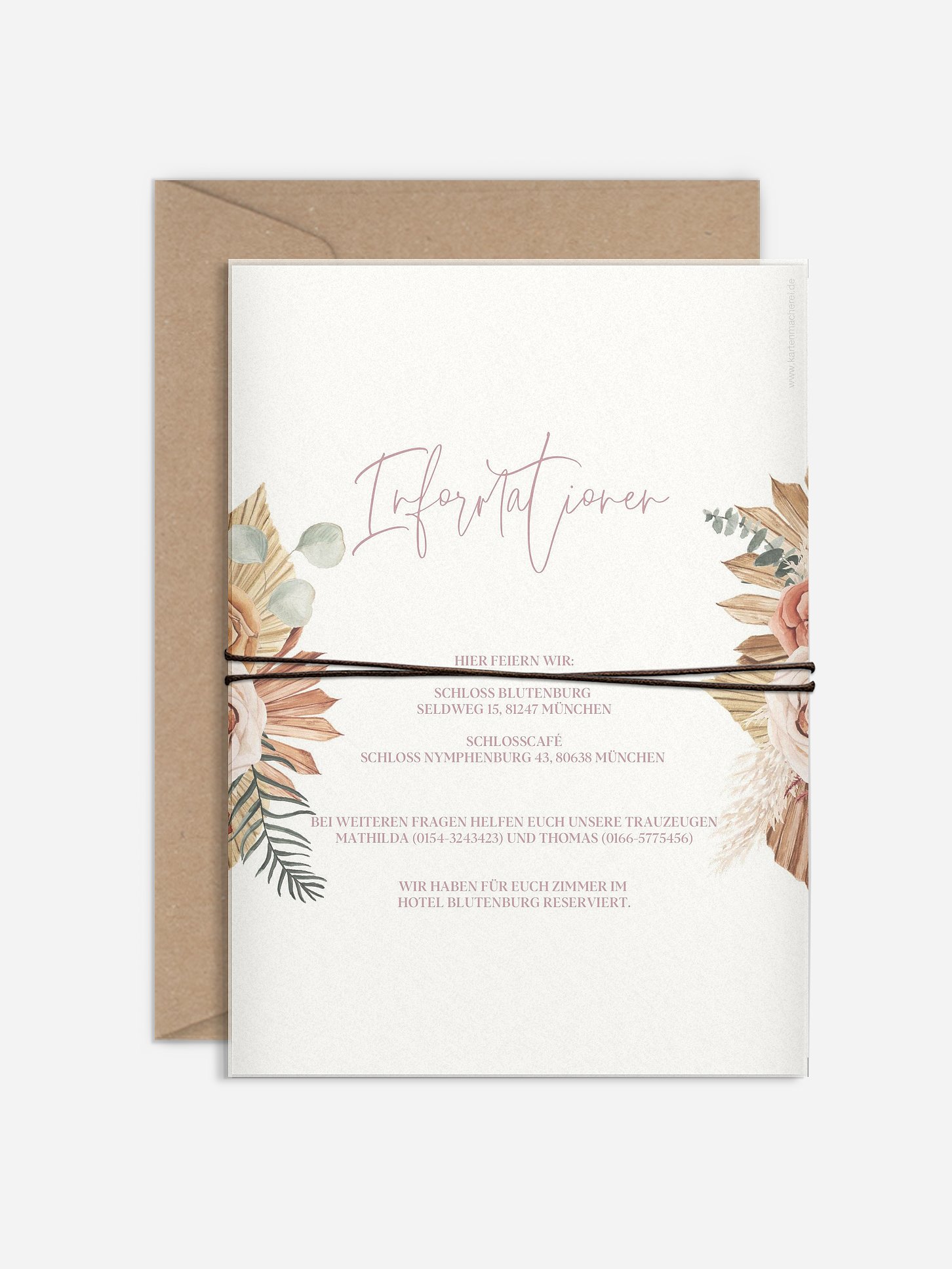 Hochzeitseinladung Bohemian Florals