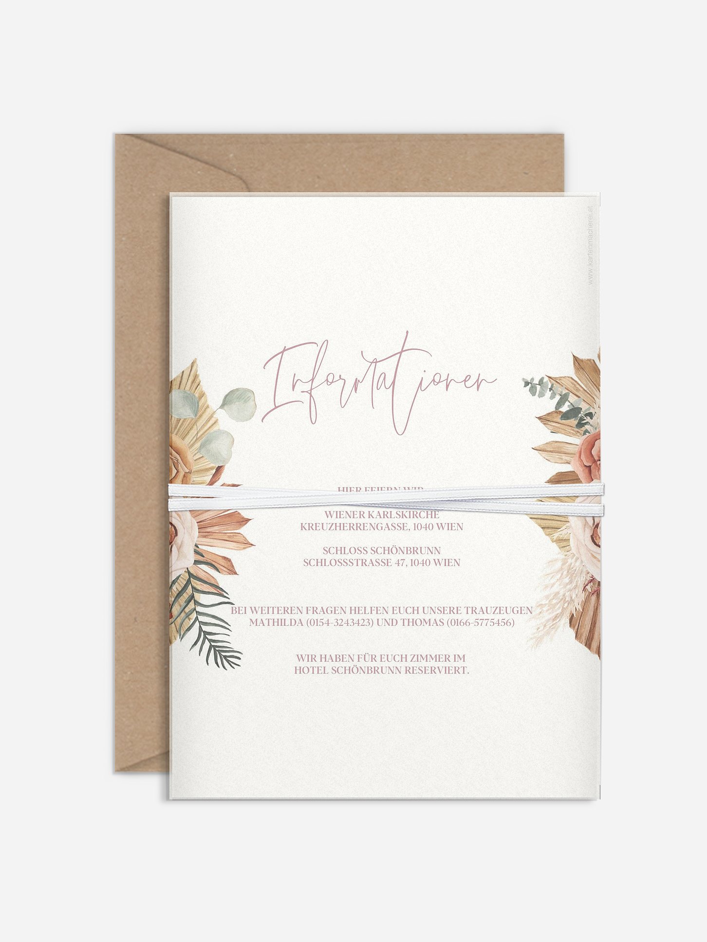Hochzeitseinladung Bohemian Florals