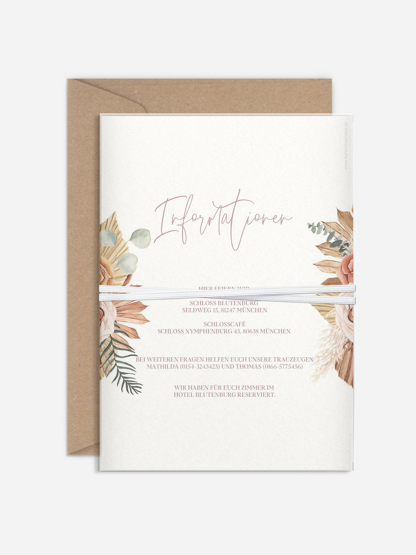 Hochzeitseinladung Bohemian Florals