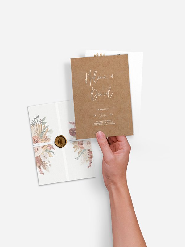 Hochzeitseinladung Bohemian Florals
