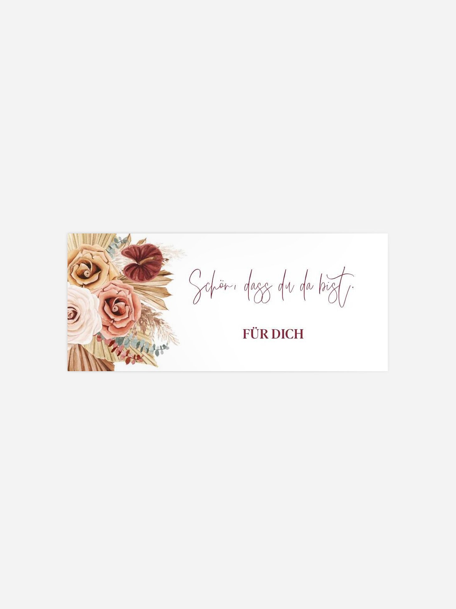Geschenkaufkleber Hochzeit Bohemian Florals