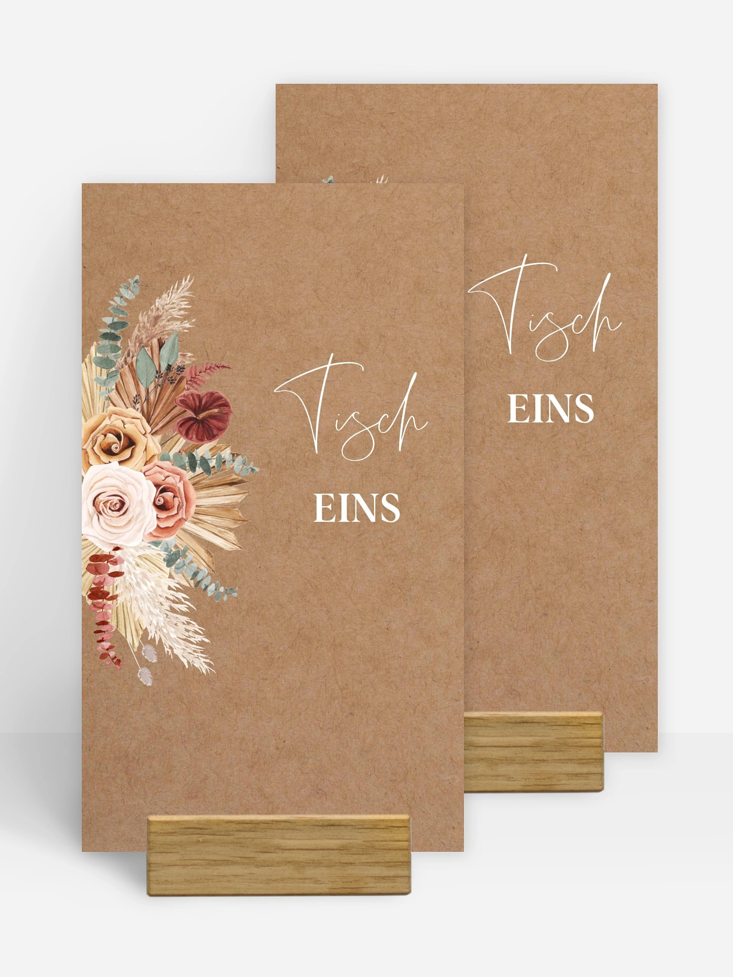Tischnummer Bohemian Florals