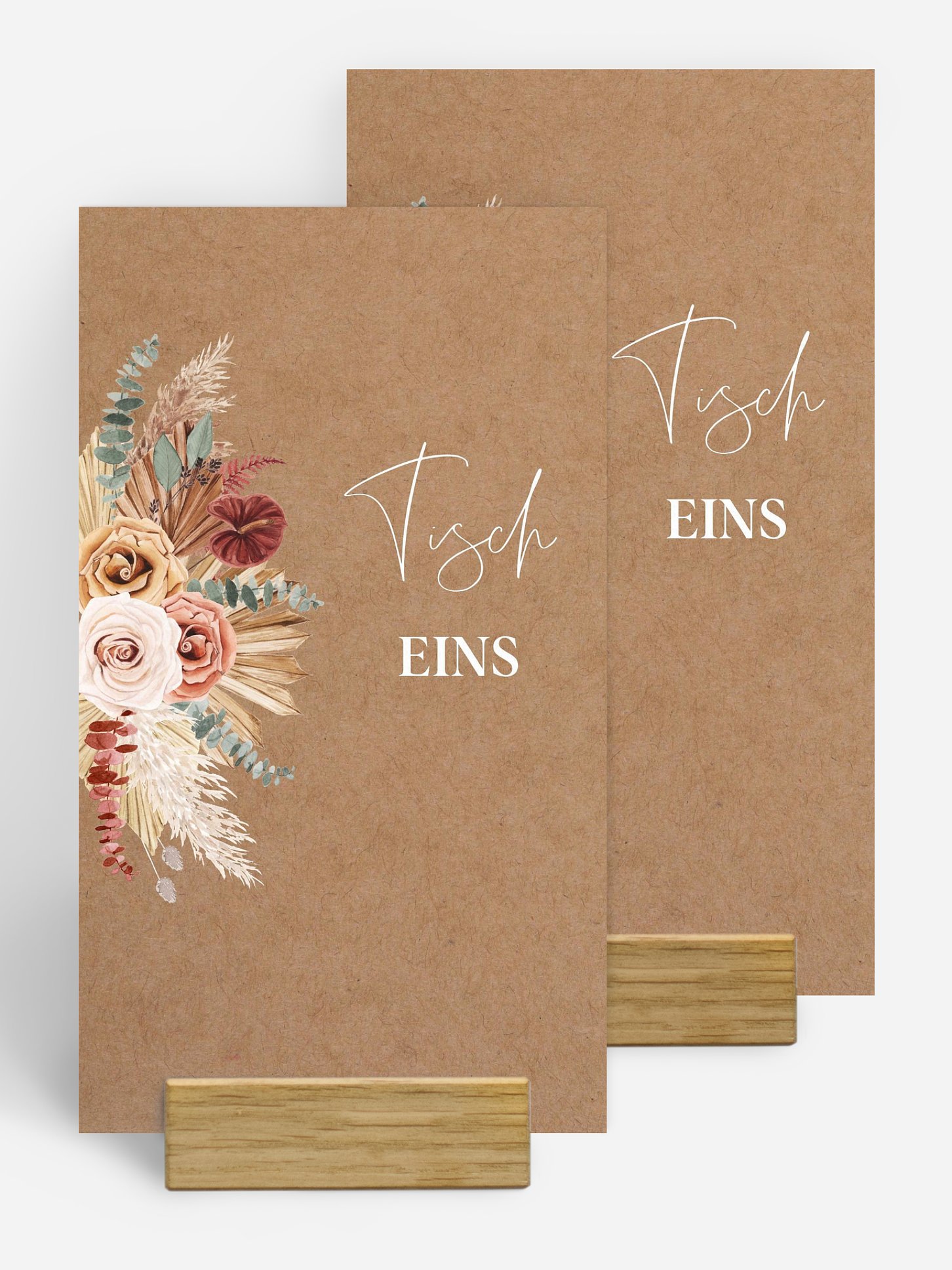 Tischnummer Bohemian Florals