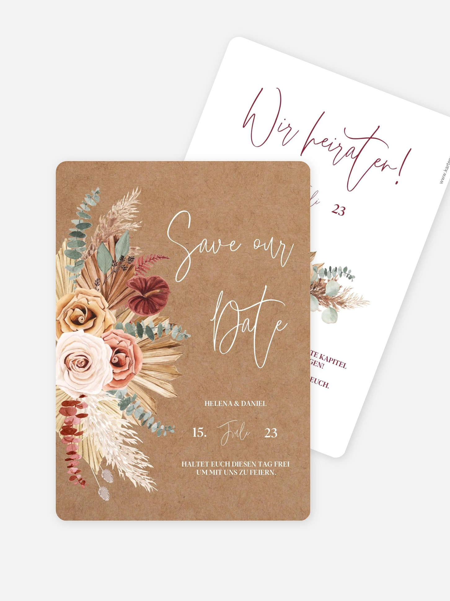 Save-the-Date Karte Bohemian Florals