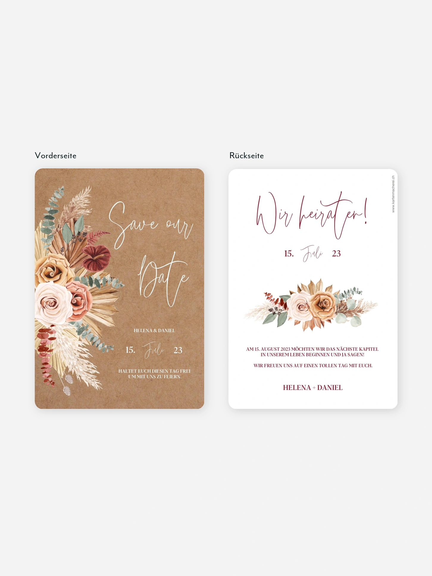 Save-the-Date Karte Bohemian Florals