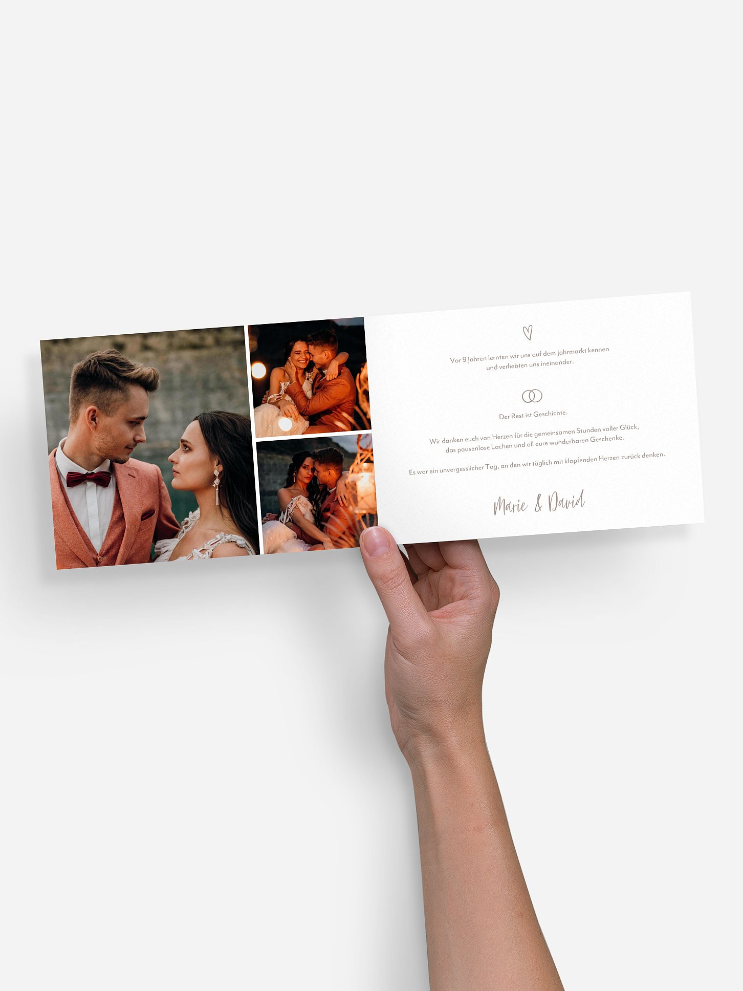 Dankeskarte Hochzeit Lovestory