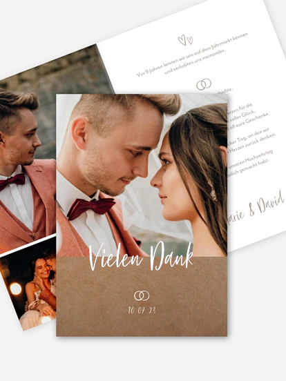 Dankeskarte Hochzeit Lovestory