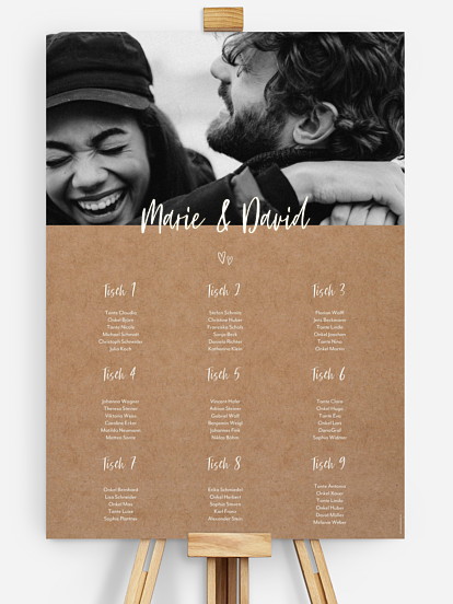 Sitzplan Plakat Lovestory