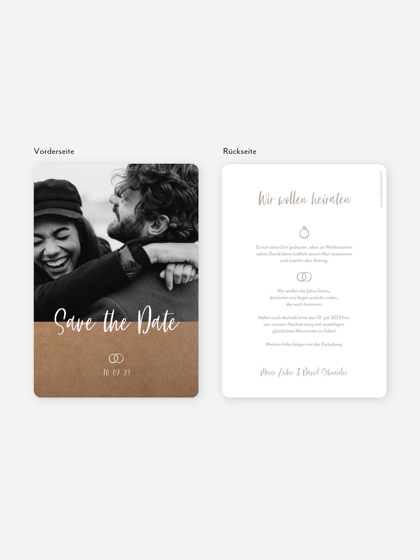Save-the-Date Karte Lovestory