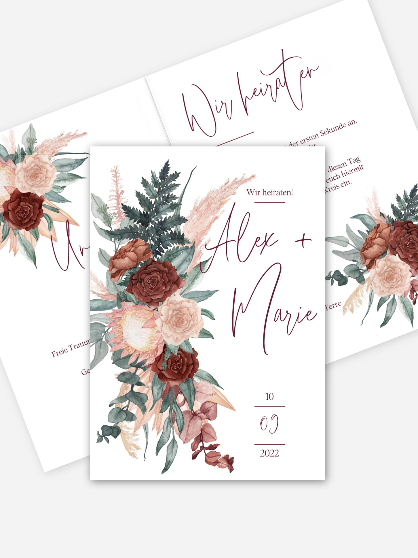 Hochzeitseinladung Modern Boho