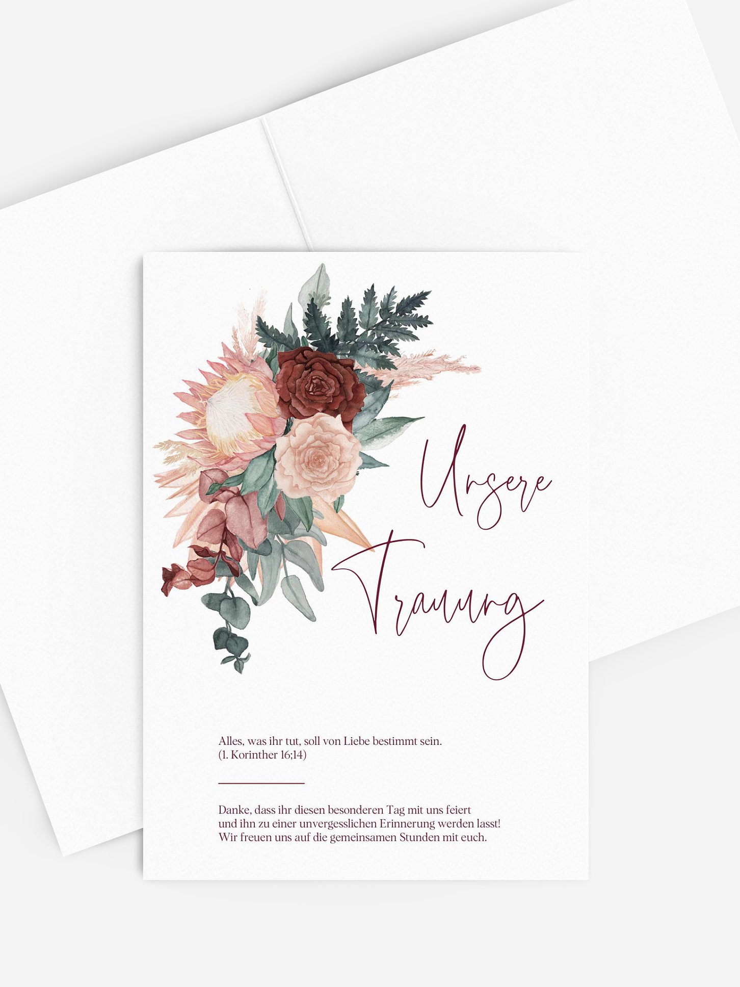 Kirchenheft Hochzeit Modern Boho