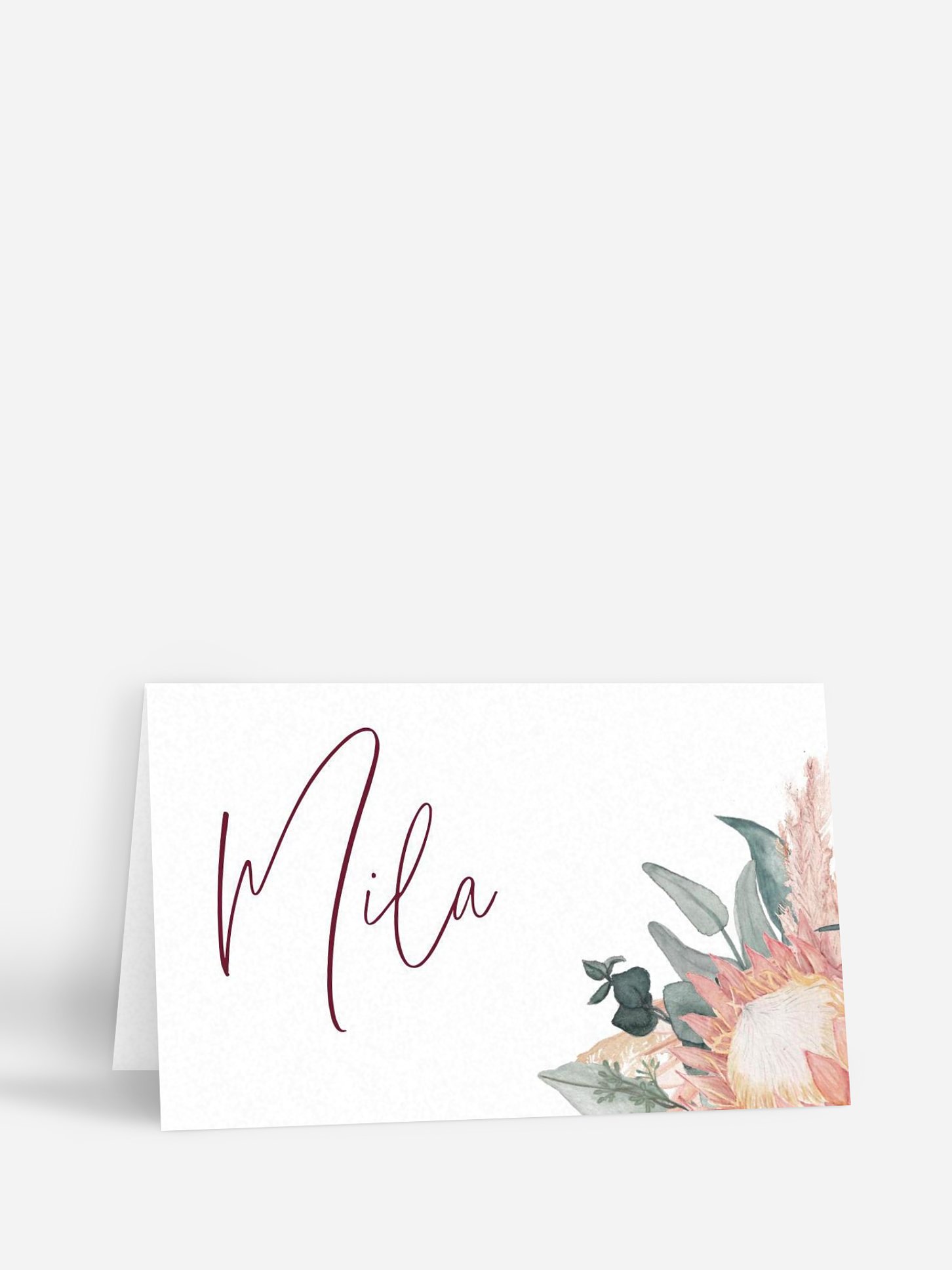 Tischkarte Hochzeit Modern Boho