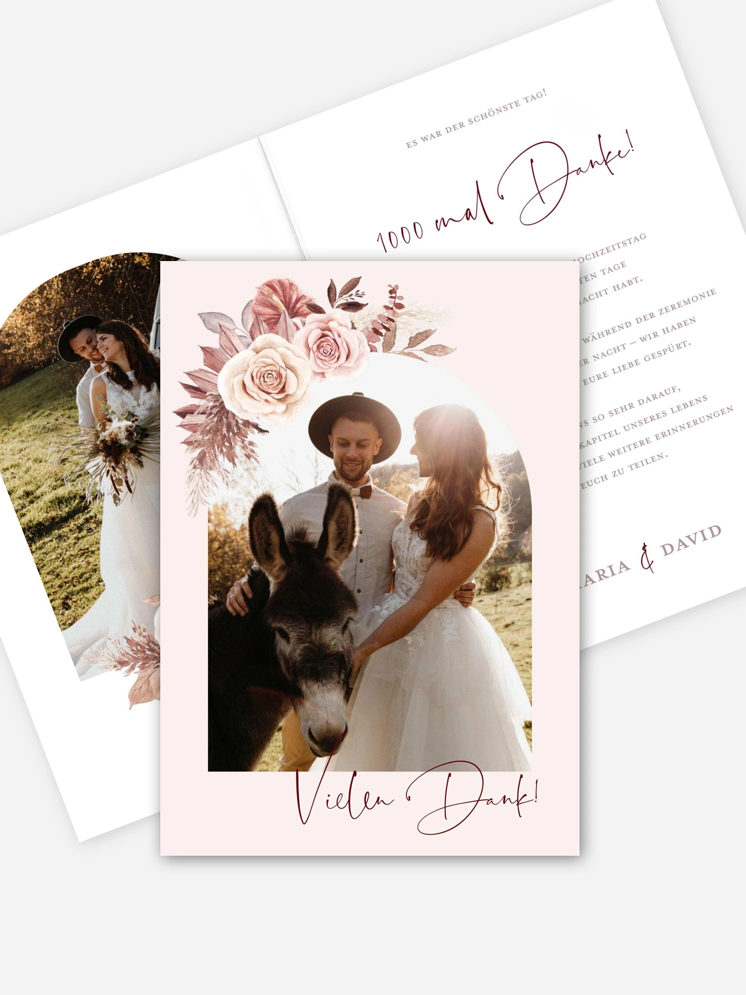 Dankeskarte Hochzeit Terracotta Love