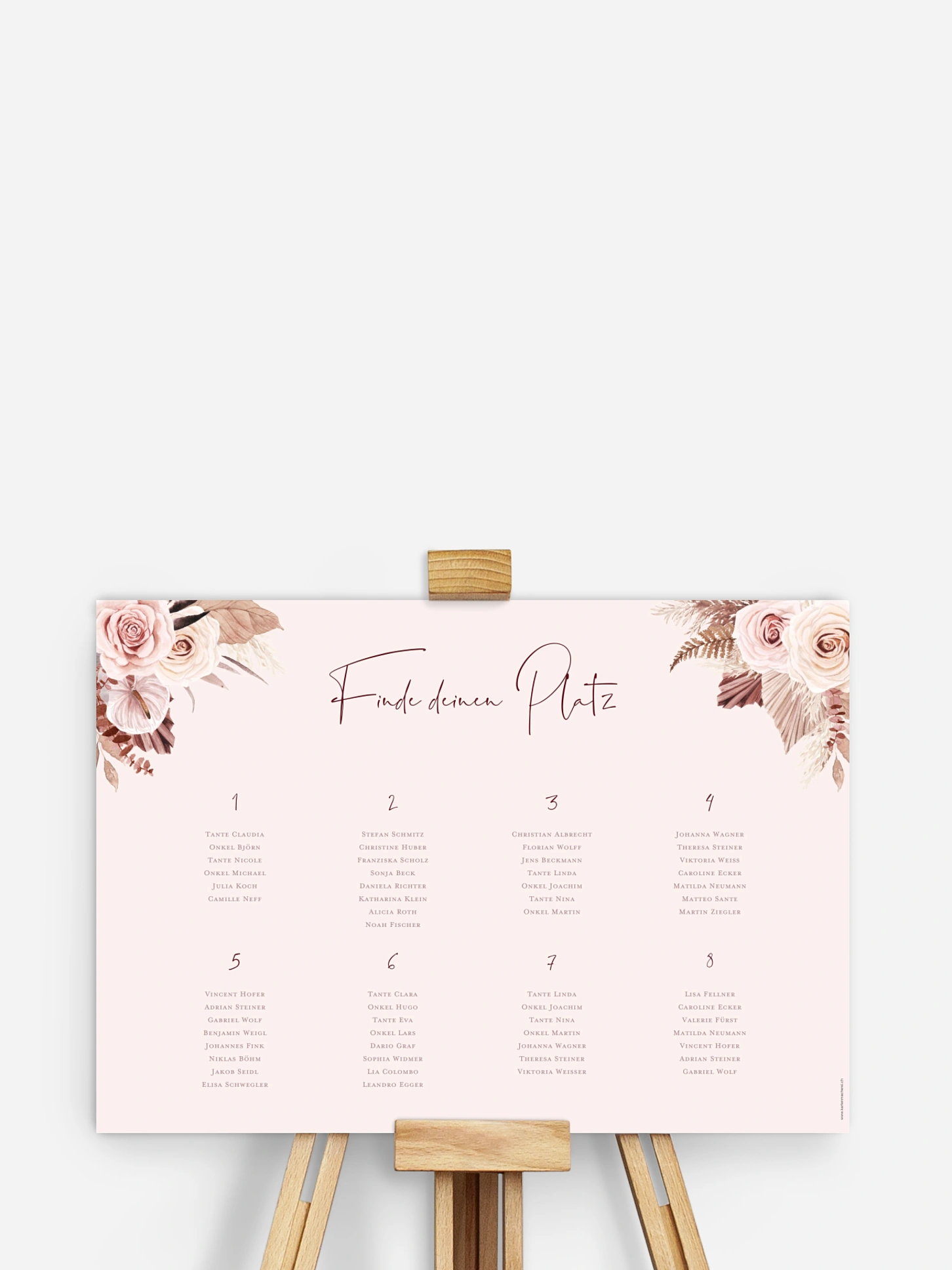 Sitzplan Plakat Terracotta Love
