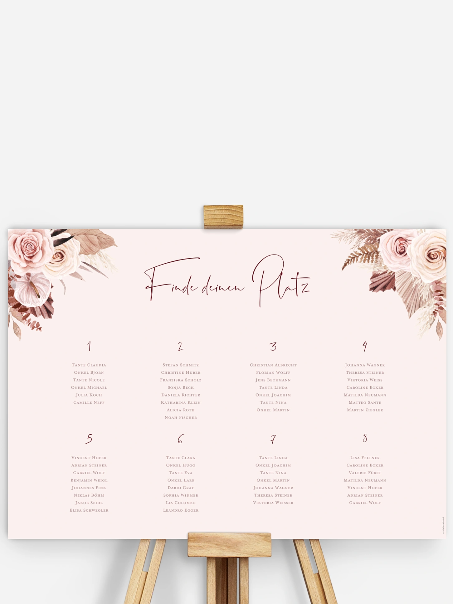 Sitzplan Plakat Terracotta Love