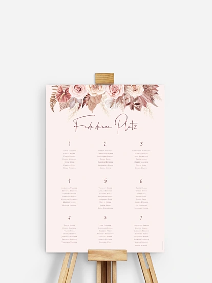 Sitzplan Plakat Terracotta Love