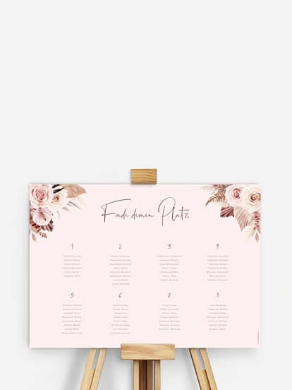 Sitzplan Plakat Terracotta Love