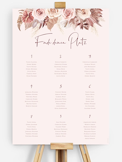 Sitzplan Plakat Terracotta Love