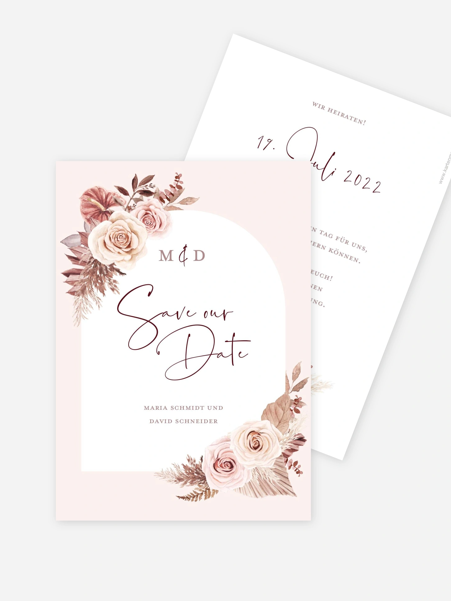 Save-the-Date Karte Terracotta Love