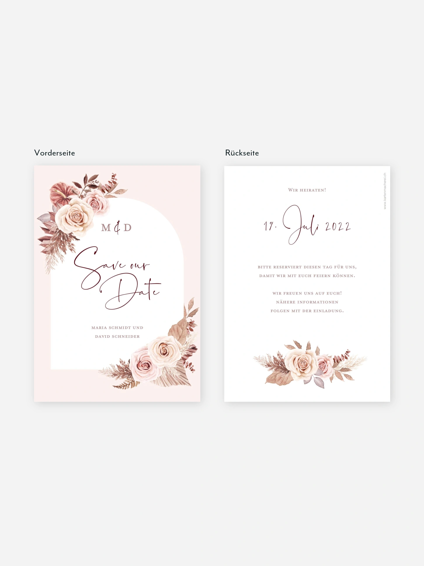 Save-the-Date Karte Terracotta Love