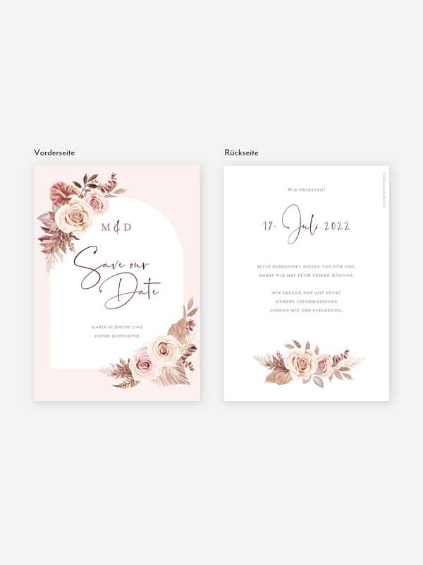 Save-the-Date Karte Terracotta Love